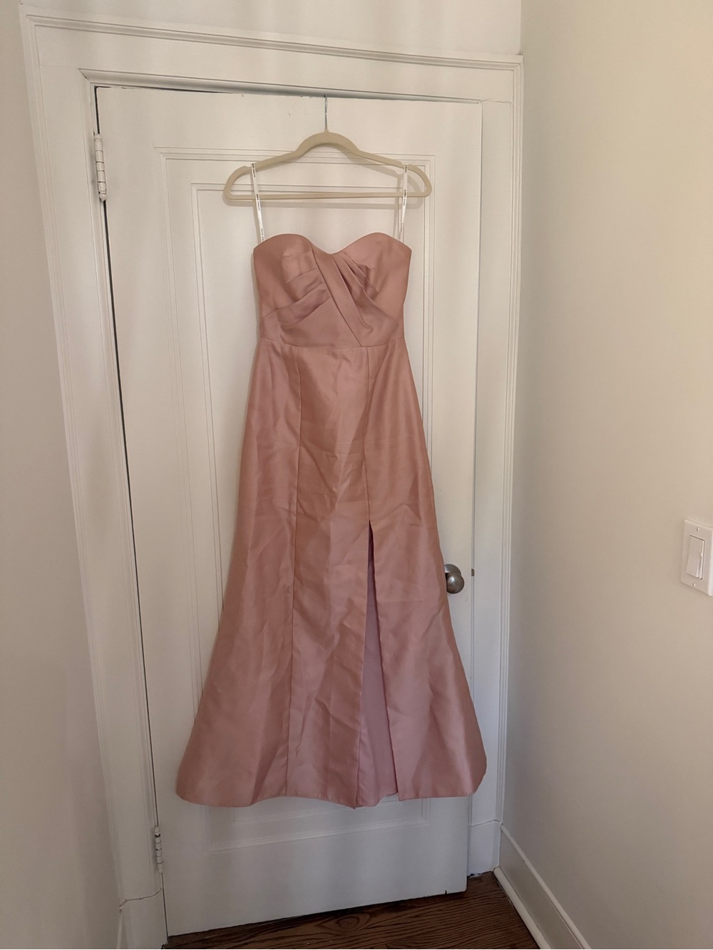 Alfred Sung Toasted Sugar Strapless Bridesmaid Dress